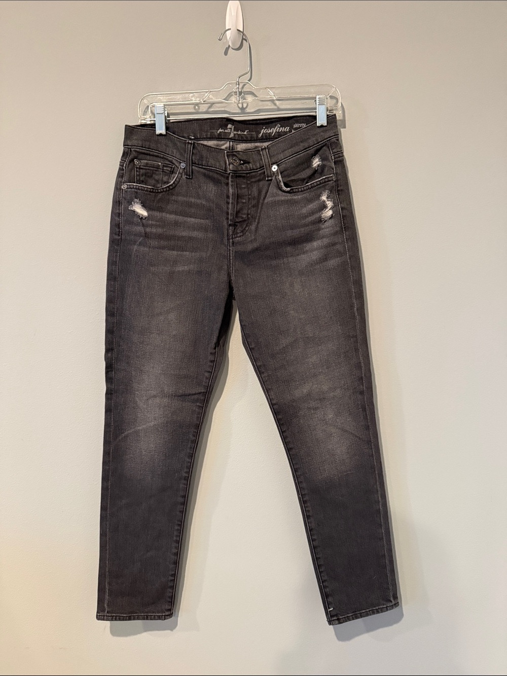7 For All Mankind Women's Jeans in Charcoal Black